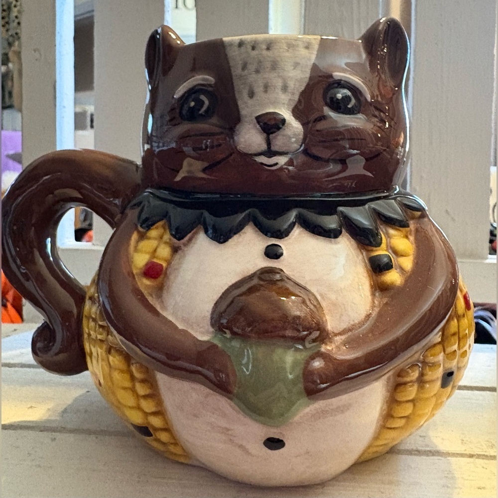 Adorable Chipmunk Ceramic Mug designed by Joanna Parker